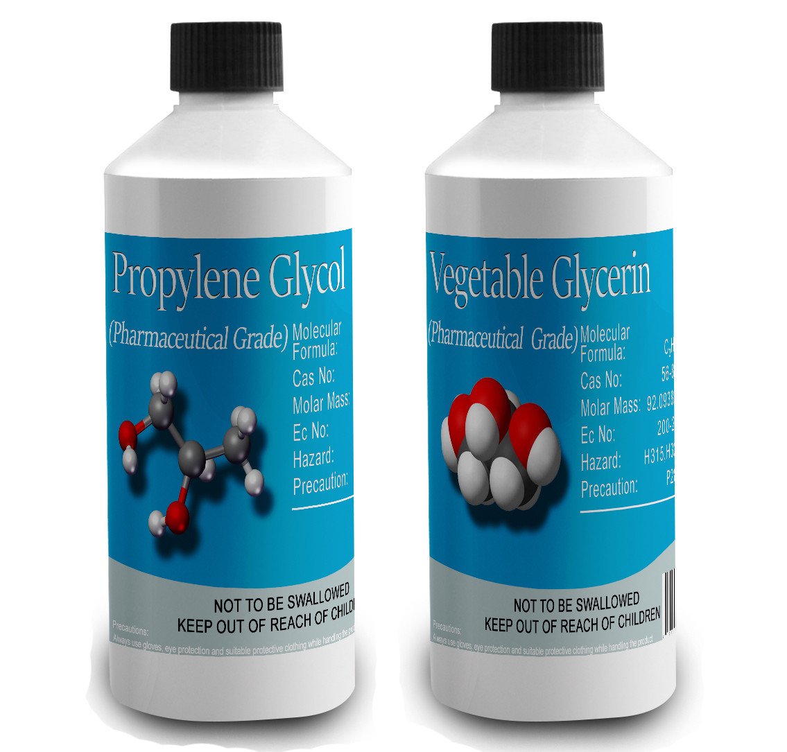 Monopropylene Glycol (PG) & Vegetable Glycerine (VG) Pharmaceutical grade Diluent Pack